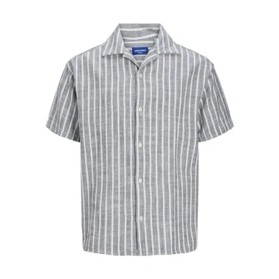 Afbeelding van Jack &amp; Jones Jorcabana Stripe Overhemd, Heren, Maat: Small, Sky captain