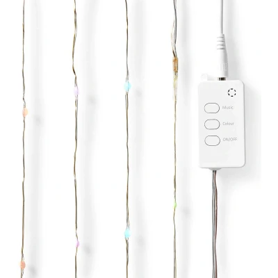 Afbeelding van Slimme draadverlichting Nedis SmartLife 5 meter (50 LEDs, Druppels, Timer, Binnen)