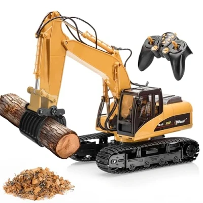 Afbeelding van Top Race 15 kanaals afstandsbediening RC vorkbagger, constructie grijper vork tractor metaal vork. TR 215
