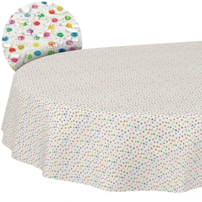 Afbeelding van ANRO Tafelkleed, tafellinnen, textiel, katoen, polyester, afwasbaar, onderhoudsvriendelijk, in rond, ovaal, rechthoekig, mimi 180 x 140 cm, snijrand