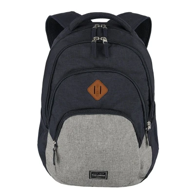 Afbeelding van Travelite Basics backpack Melange navy/grey Laptoptas Laptoprugzak