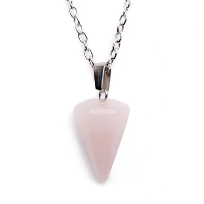 Afbeelding van Zentana Pendelketting Rozenkwarts Pendel Ketting &amp; Edelsteen Hanger Inzicht