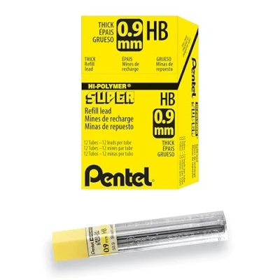 Afbeelding van Pentel 509 HB 12 hoezen met 15 vullingen 0,9 mm voor vulpotloden