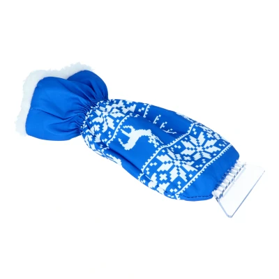 Afbeelding van Carpoint IJskrabber met Handschoen Blauw+Print
