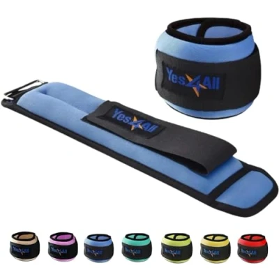 Afbeelding van Yes4All Klittenband neopreen enkelgewichten set voor dames en heren met meerdere maten, kleur beengewichten, polsgewichten, armgewichten om te wandelen, rucking, calisthenics, 2 x 0,9 kg