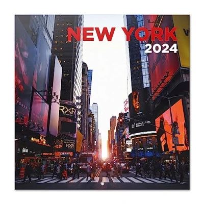 Afbeelding van Grupo Erik Kalender 2024 New York wandkalender 12 maanden Broschürenkalender 30x30 cm Fsc gecertificeerde +Bonus 4