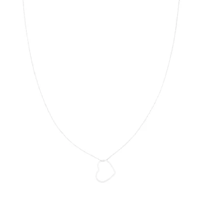 Afbeelding van OOZOO Jewellery Zilverkleurige ketting met een hart SN 2048