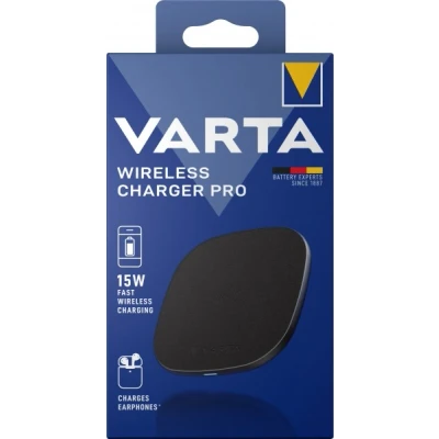 Afbeelding van Varta Fast Wireless Charger Pro, Qi, 5V/9V/12V, zwart USB Micro B, blisterverpakking
