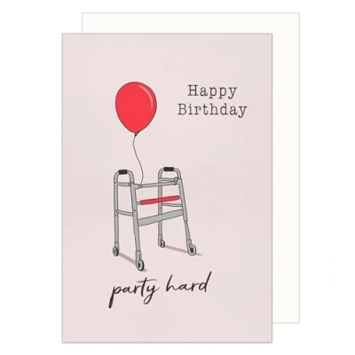 Afbeelding van Edition Seidel Premium verjaardagskaart met envelop. wenskaart kaart grappige spreuk verjaardag Happy Birthday man vrouw rollator (G3628 SW024)