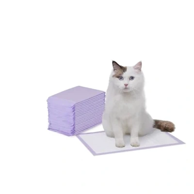 Afbeelding van Amazon Basics Pads voor in kattenbak, geurloos, set van 20, paars, wit