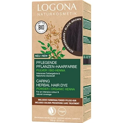 Afbeelding van Logona Haarkleuring 11 Zwart Bruin, 100 gram