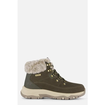 Afbeelding van Skechers Trego enkellaars voor dames, Olijf, 37.5 EU