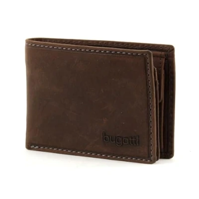 Afbeelding van bugatti Hunter Coin Wallet with Flap 4 CC embossed Logo Brown