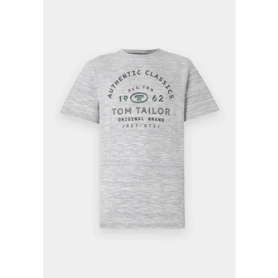 Afbeelding van TOM TAILOR T shirt voor heren, 37301 Tarmac Grey White Injected, XL