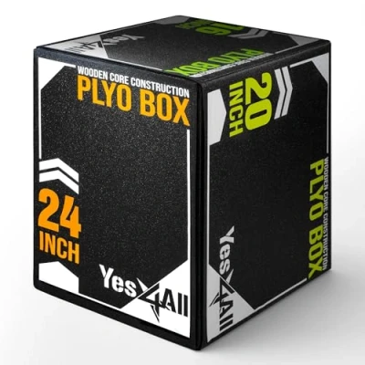 Afbeelding van Yes4All CAY1 Soft Plyo Box, uniseks, zwart c 24, 20 16, A. Sport, zwarte versie, 61 x 16 inch, VK