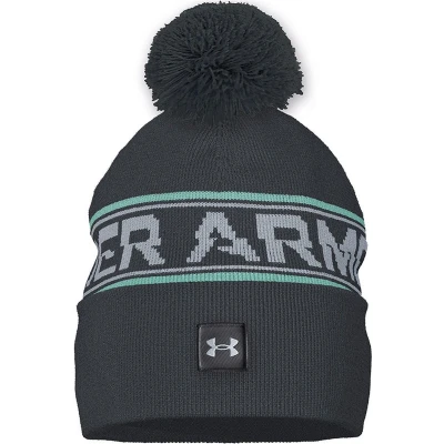Afbeelding van Under Armour Halftime Pom Beanie Black Pitch Gray
