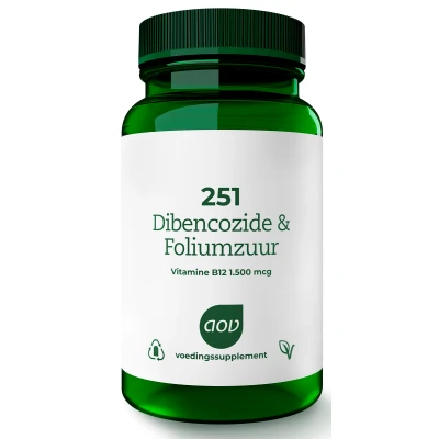 Afbeelding van Gratis Verzending: 2x AOV 251 Dibencozide&amp;Foliumzuur (1.500 mcg) 60 zuigtabletten