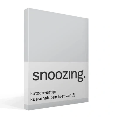 Afbeelding van Snoozing Katoen satijn Kussenslopen 2 stuks 50x70 cm Grijs