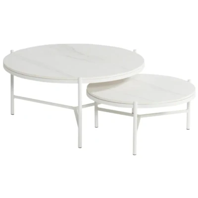 Afbeelding van Carson koffietafel wit dia. 8 H 38 cm Hartman