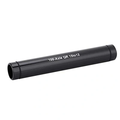 Afbeelding van VGEBY1 Steekas voor fiets, 15 mm tot 12 mm, 100 lang, aluminiumlegering, snelspanner, steekas, adapter fietssteeknaaven, zwart
