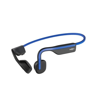 Afbeelding van SHOKZ OpenMove draadloze hoofdtelefoon, [Rotterdam Marathon Aanrader] Bluetooth headset met beengeleiding microfoon, 6 uur speeltijd &amp; IP55 waterdicht, sporthoofdtelefoon voor hardlopen (Blauw)