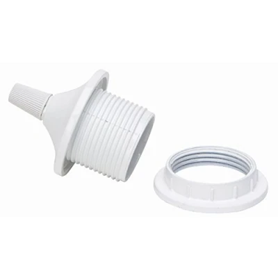 Afbeelding van Kopp lamphouder E27 met kap en ring wit (214401048)
