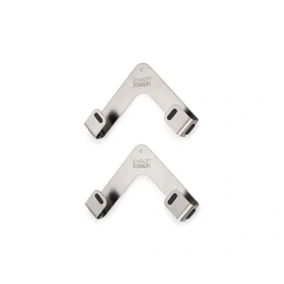 Afbeelding van Joseph Space Set van 2 pan en potdekselhouders zelfklevende wandopbergers, geschikt voor deksels tot 28 cm, inclusief 3M VHB tape schroeven, roestvrij staal