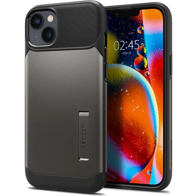 Afbeelding van Apple iPhone 14 Plus Hoesje Kunststof Spigen Hardcase/Backcover Grijs Telefoonhoesje Shockproof/Valbescherming