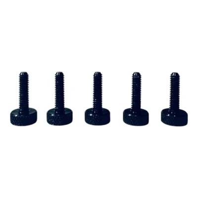Afbeelding van PrecisionGeek Aluminium zwarte aanzetschroef kartelschroeven M5 x 15 mm 1 set (5 stuks)