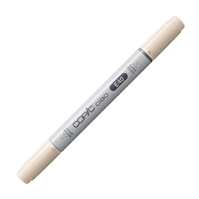 Afbeelding van COPIC Ciao Marker Type E 40, Brick White, veelzijdige layout marker, op alcoholbasis, met een medium breedte en brush tip