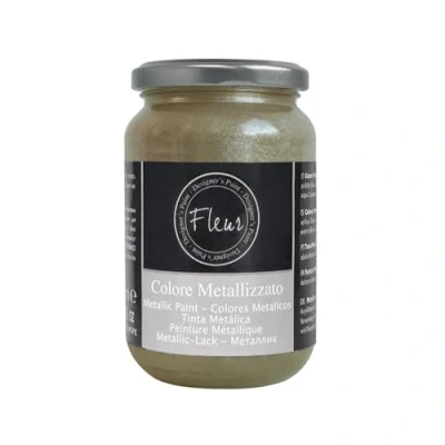 Afbeelding van Fleur Paint 12802 Metallic Mineraalverf, 330 ml, champagne