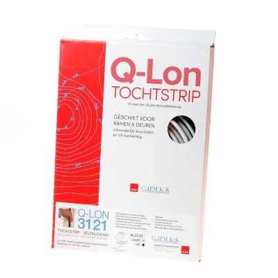 Afbeelding van QLON Tochtstrip QL3121 15mm Verfbestendig Zelfklevend Wit Doos a 7mtr