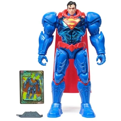 Afbeelding van DC Metal Force Superman actiefiguur, 30 cm groot, met 8 bewegingspunten voor avonturen vol actie kinderen vanaf 4 jaar