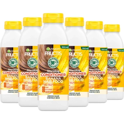 Afbeelding van 3x Garnier Fructis Hair Food Banaan Conditioner 350 ml
