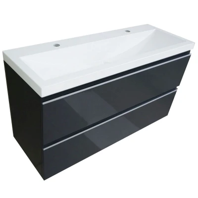 Afbeelding van Wiesbaden onderkast 100cmx36cm zo.wastafel gl.grijs