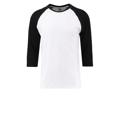 Afbeelding van Urban Classics Contrast 3/4 Sleeve Raglan Longsleeve, Heren, Maat: XXL, White/black