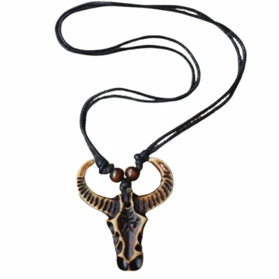 Afbeelding van Ketting Schedel Bone Bruin Allergievrij Charme Bijoux