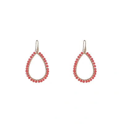 Afbeelding van Go Dutch Label Oorhangers Beads open drop Coral