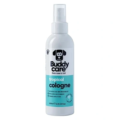 Afbeelding van Buddycare Hond Cologne Tropical, verfrissend en tropisch geurend hondenparfum, verfrist tussen de hondenwasbeurten (200 ml, 1 stuk)