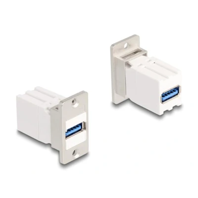 Afbeelding van Delock Panel Mount Keystone Modul Kupplung USB 5 Gbps Typ A Buchse zu