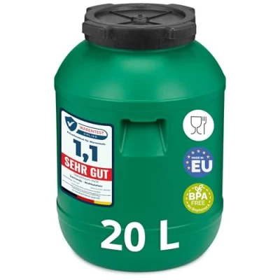 Afbeelding van Garronda 20L Kunststof Trommel Met Deksel Vat HDPE Voedselvat Tuin Hobbock Groen GD DOL Barrel Green