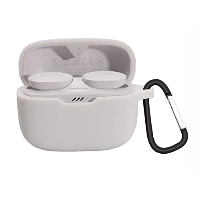 Afbeelding van GIOPUEY beschermhoes JBL Tune 130NC TWS siliconen hoesje, Case Cover, ultradun, wit