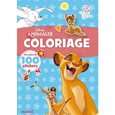 Afbeelding van Disney Animaux coloriage avec plus de 100 stickers Livre Dès 4 ans: Simba et Timon: 2