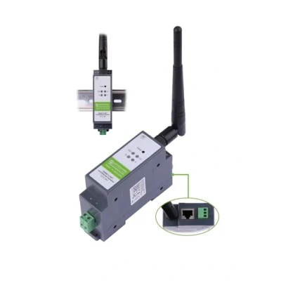 Afbeelding van Coolwell naar WiFi/Ethernet (ETH) Converter module, Rail Mount Serial Server, Modbus/MQTT Gateway