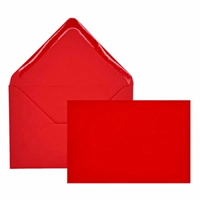 Afbeelding van Edition Seidel 25 premium enveloppen gekleurd formaat vergelijkbaar B6 12,0 x 17,5 cm 80 g/m² (rood, stuks / Pieces/Pièce)