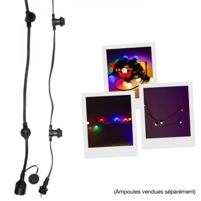 Afbeelding van Mac Mah Feestverlichting Lichtsnoer 10 meter, 20 E27 fittingen