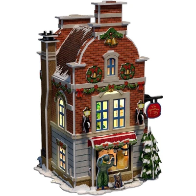 Afbeelding van Cubic Fun 3D Puzzel Hollands Huisje Winter Kaaswinkel + Licht 60 Stukjes