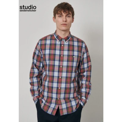 Afbeelding van Studio seidensticker Businessoverhemd Regular lange mouwen button downkraag ruit