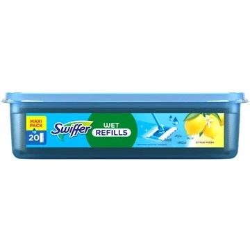 Afbeelding van Swiffer navulling vochtige vloerdoekjes Lemon, pak van 20 stuks