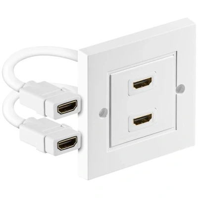 Afbeelding van Goobay HDMI Muurplaat 2x